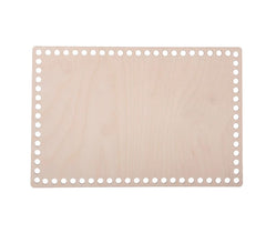 Cliths 3 Pcs Large Rectangle Wooden Basket Base MDF Crochet Bag Bottom for DIY Storage Baskets & Totes