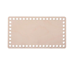 Cliths 3 Pcs Rectangle Wooden Basket Base MDF Crochet Bag Bottom for DIY Knitting, Weaving Craft Blanks