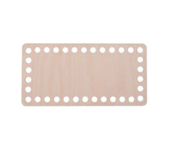 Cliths 3 Pcs Rectangle Wooden Basket Base MDF Crochet Bag Bottom for DIY Knitting, Weaving Craft Blanks