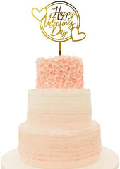 American Elm Happy Valentine's Day Cake Topper Acrylic Love Decor for Wedding Engagement Romantic Party Supplies