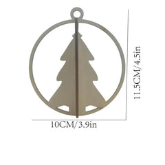 hollow out christmas tree decorations,