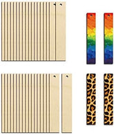 Cliths 50 Pcs Rectangular Wood Earring Blanks Unfinished MDF Jewelry Making Kit for DIY Crafts (Lightweight, Beige)