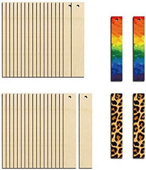 Cliths 50 Pcs Rectangular Wood Earring Blanks Unfinished MDF Jewelry Making Kit for DIY Crafts (Lightweight, Beige)