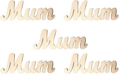 Cliths 25 Pcs Wooden ABC Letters MUM Letters for Mother's Day Decor, DIY Unfinished Wood Cutouts MDF Craft Ornaments