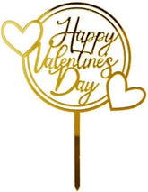 American Elm Happy Valentine's Day Cake Topper Acrylic Love Decor for Wedding Engagement Romantic Party Supplies