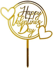 American Elm Happy Valentine's Day Cake Topper Acrylic Love Decor for Wedding Engagement Romantic Party Supplies