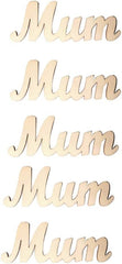 Cliths 25 Pcs Wooden ABC Letters MUM Letters for Mother's Day Decor, DIY Unfinished Wood Cutouts MDF Craft Ornaments