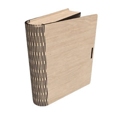 American Elm 2 Piece Wooden Book Box Set Lockable Storage Organizer for Home Office Decor