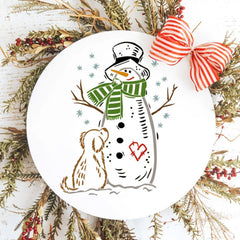 Snowman stencil for card making and Christmas gift décor
