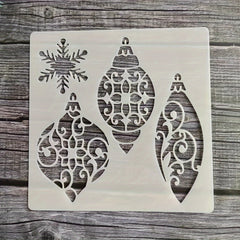Christmas tree stencil for DIY wall painting