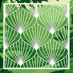 reusable tropical leaf stencil template for wall decoration