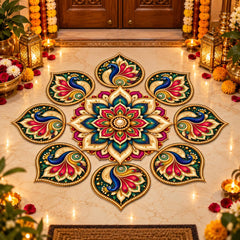 mandala rangoli for pooja room