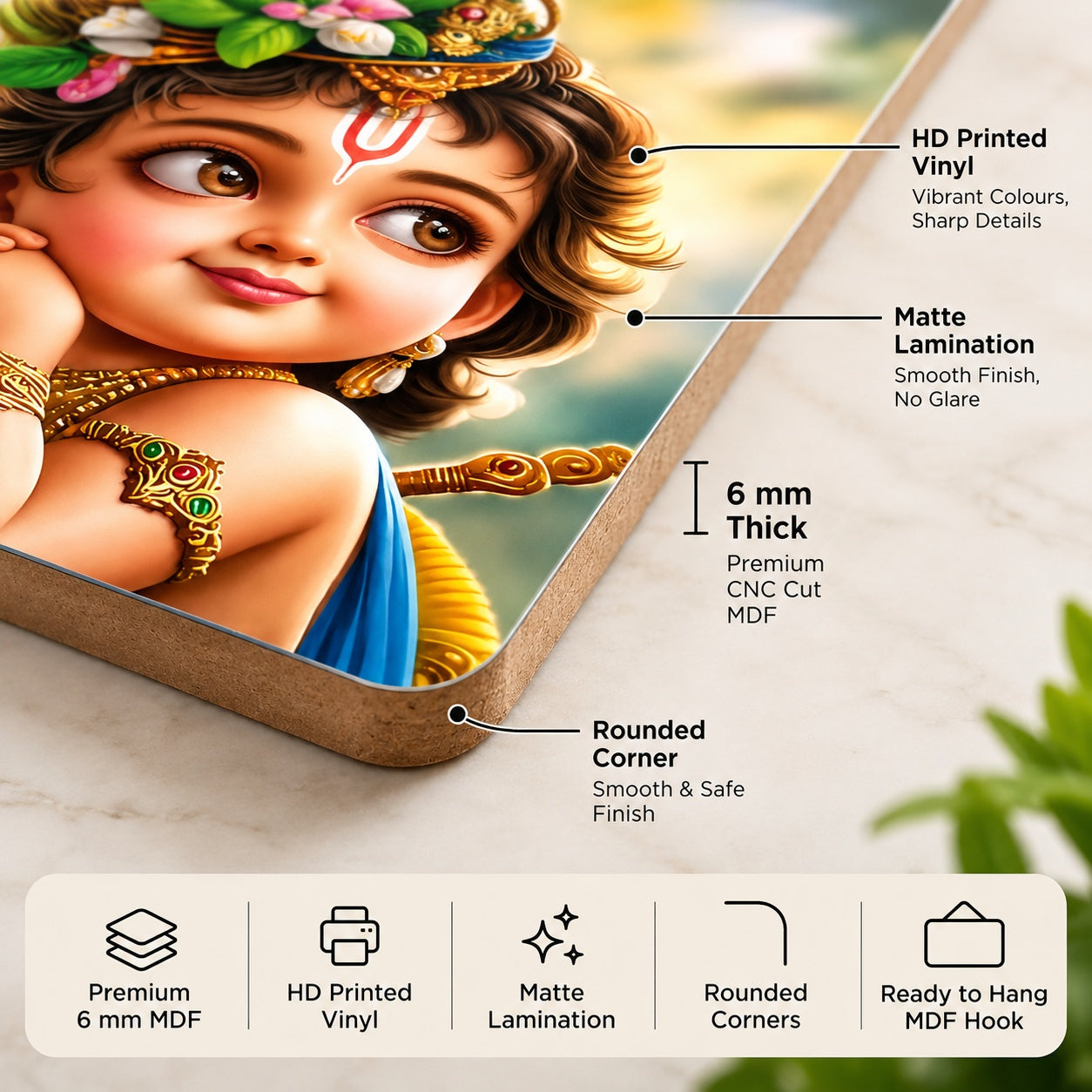 Bal Krishna wall decoration
