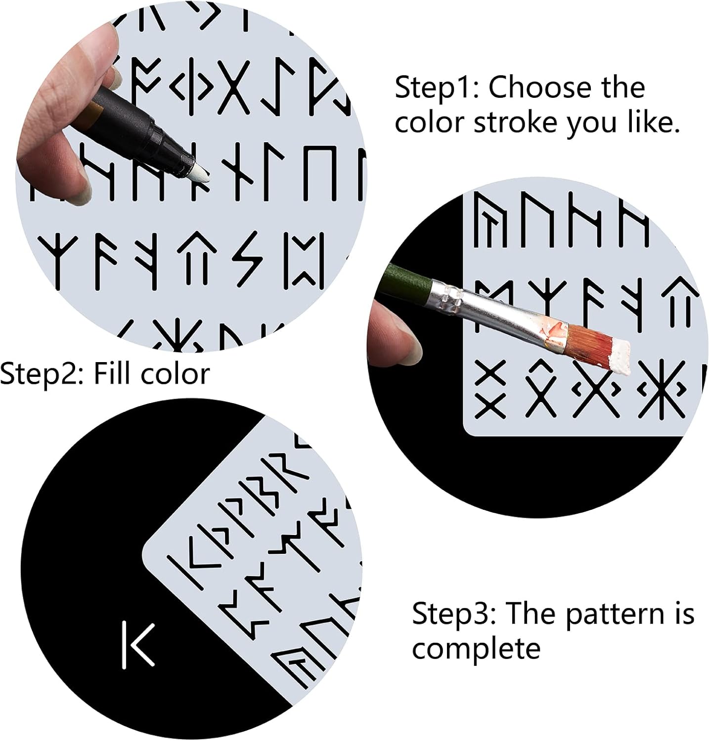 mylar rune template for canvas painting