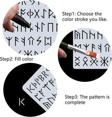 mylar rune template for canvas painting