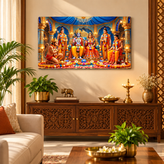 Ram Sita Lakshman Hanuman painting for home