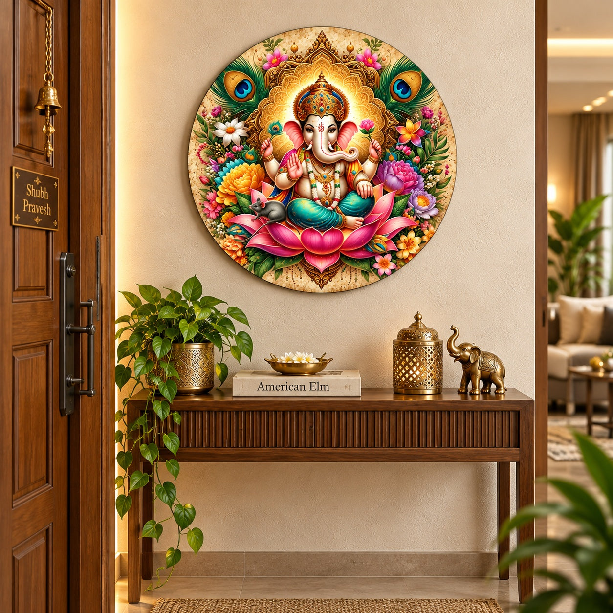 lord ganesha pooja room decoration