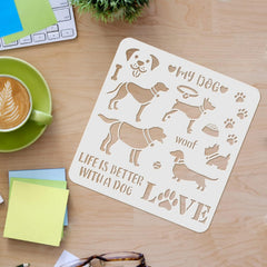 paw print stencil diy