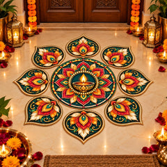 mandala rangoli for pooja room