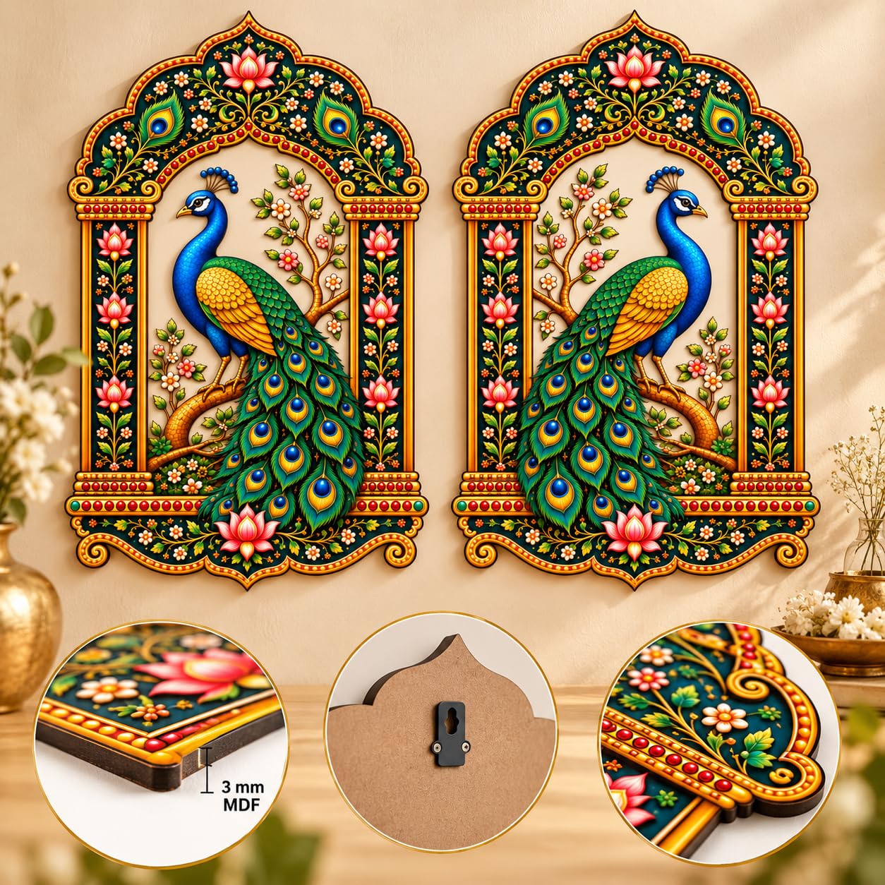 jharokha wall panel set of 2