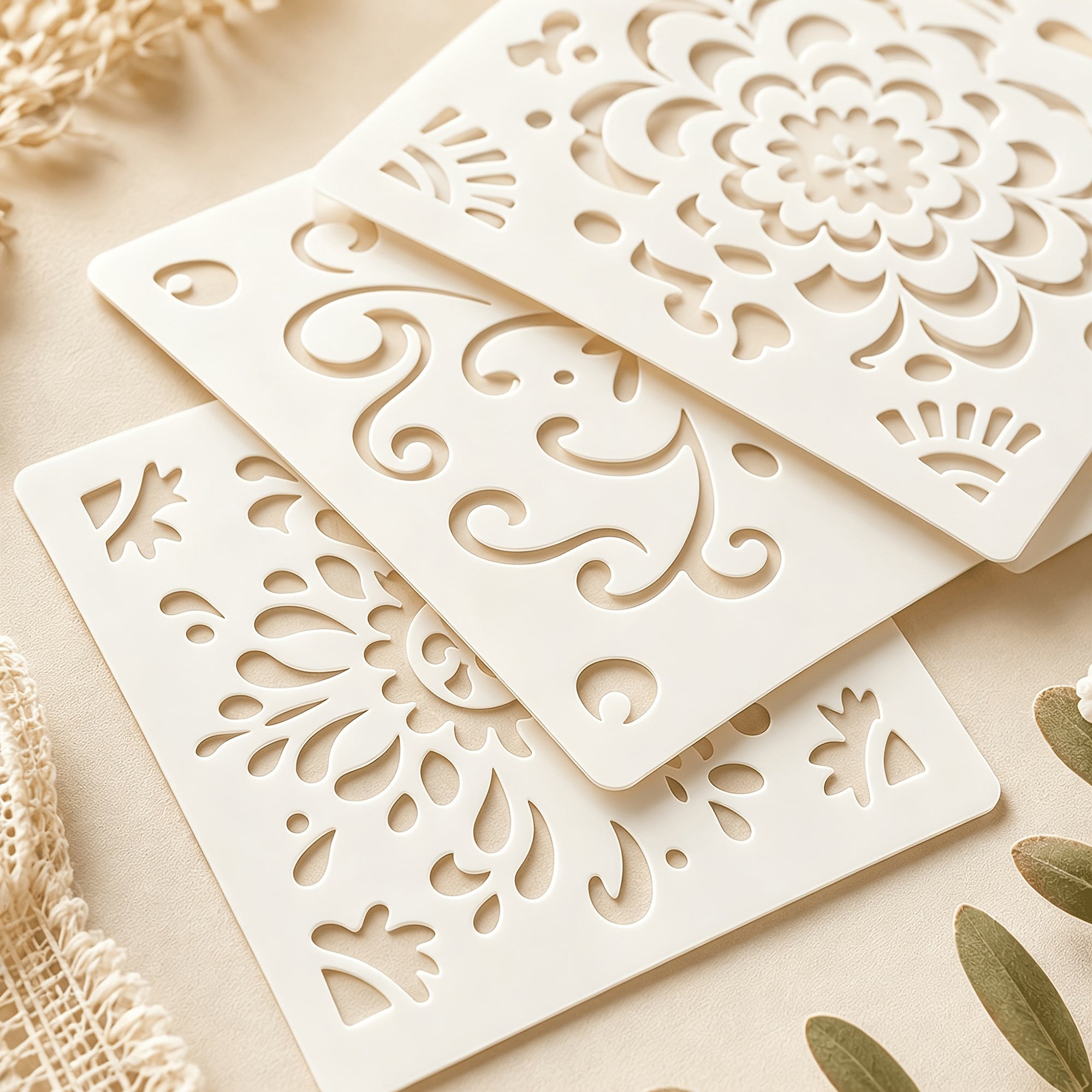decorative pattern stencil for diwali craft