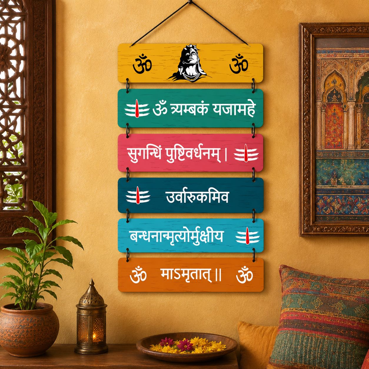 Mahamrityunjaya Mantra wall decor for pooja room