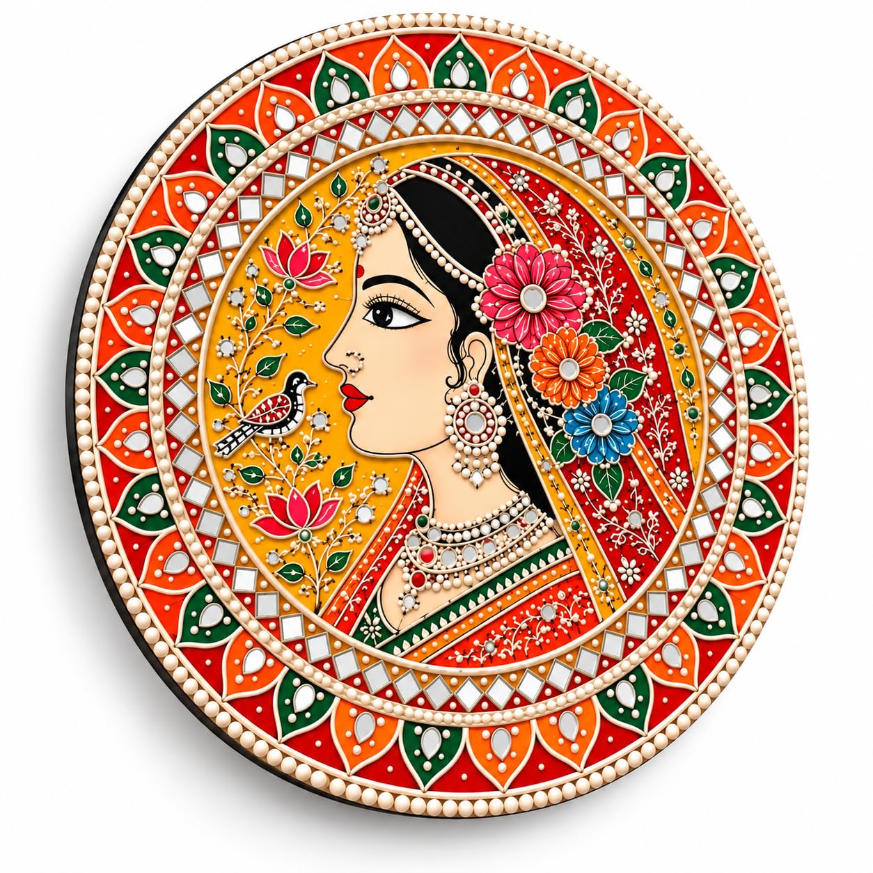 lightweight wooden mandala wall hanging