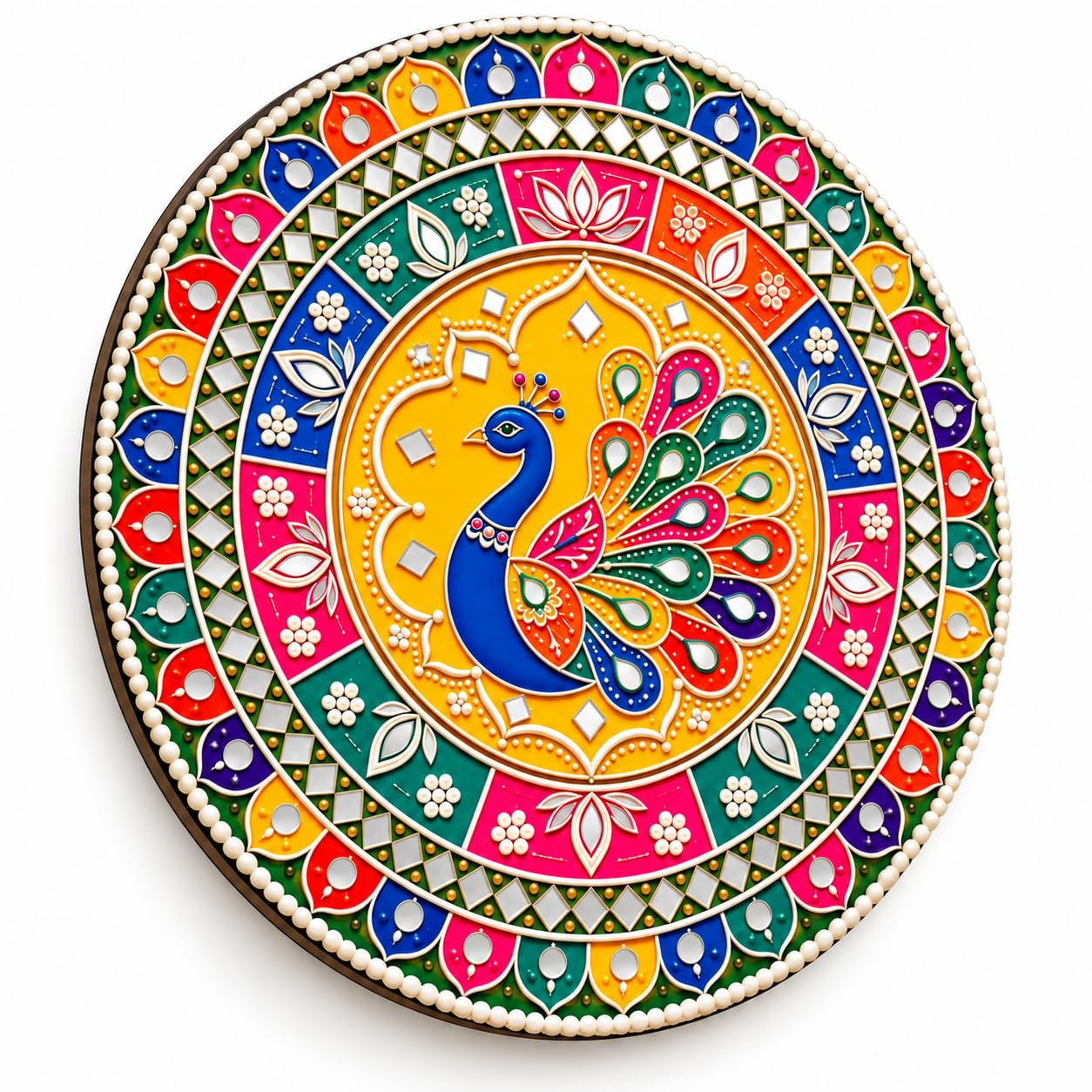 lightweight wooden mandala wall hanging