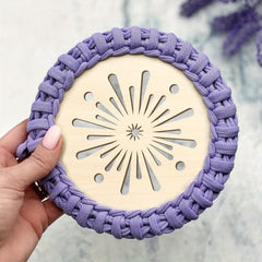 round wooden weaving base for diy crafts