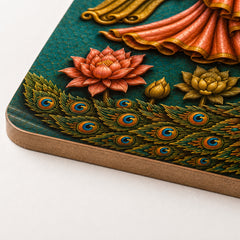 MDF Wooden Radha Krishna Wall Art