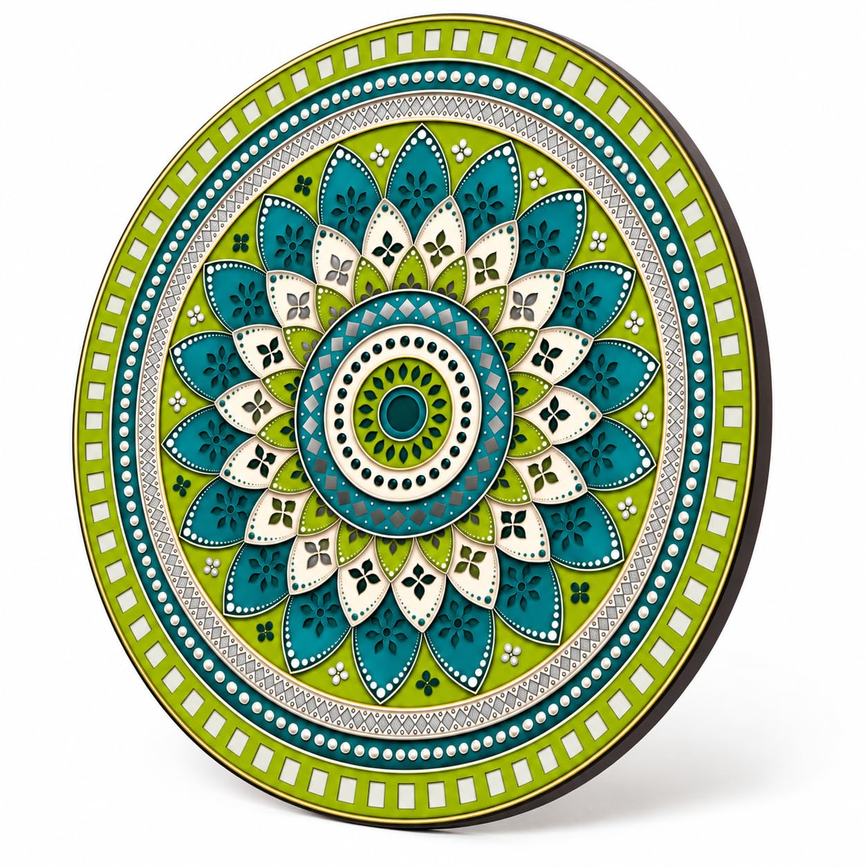 Round Mandala Wall Art for Pooja Room Decoration