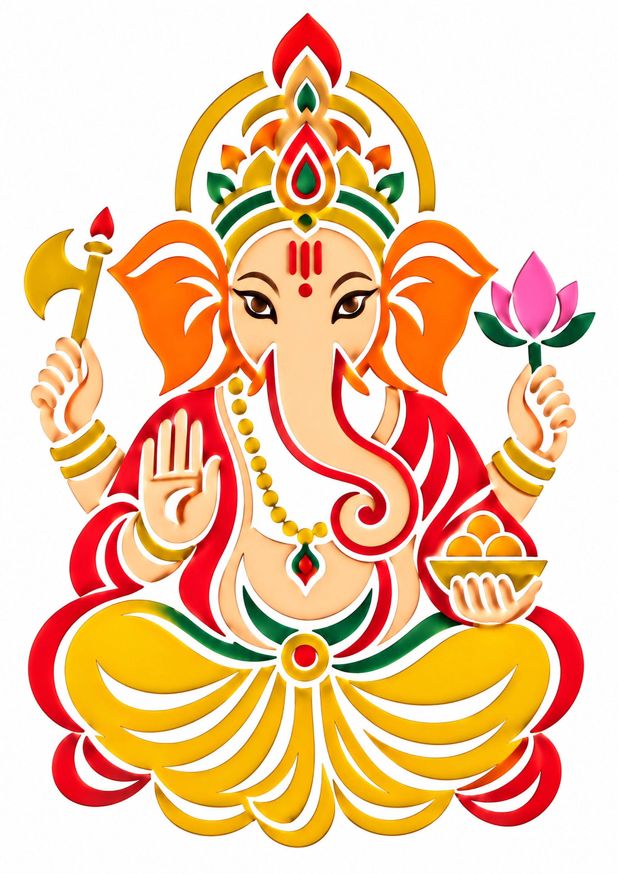 ganesh stencil for wood fabric and canvas