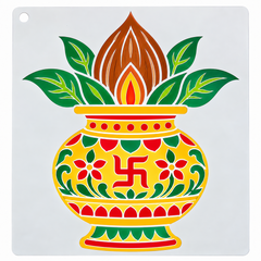 traditional kalash stencil for painting