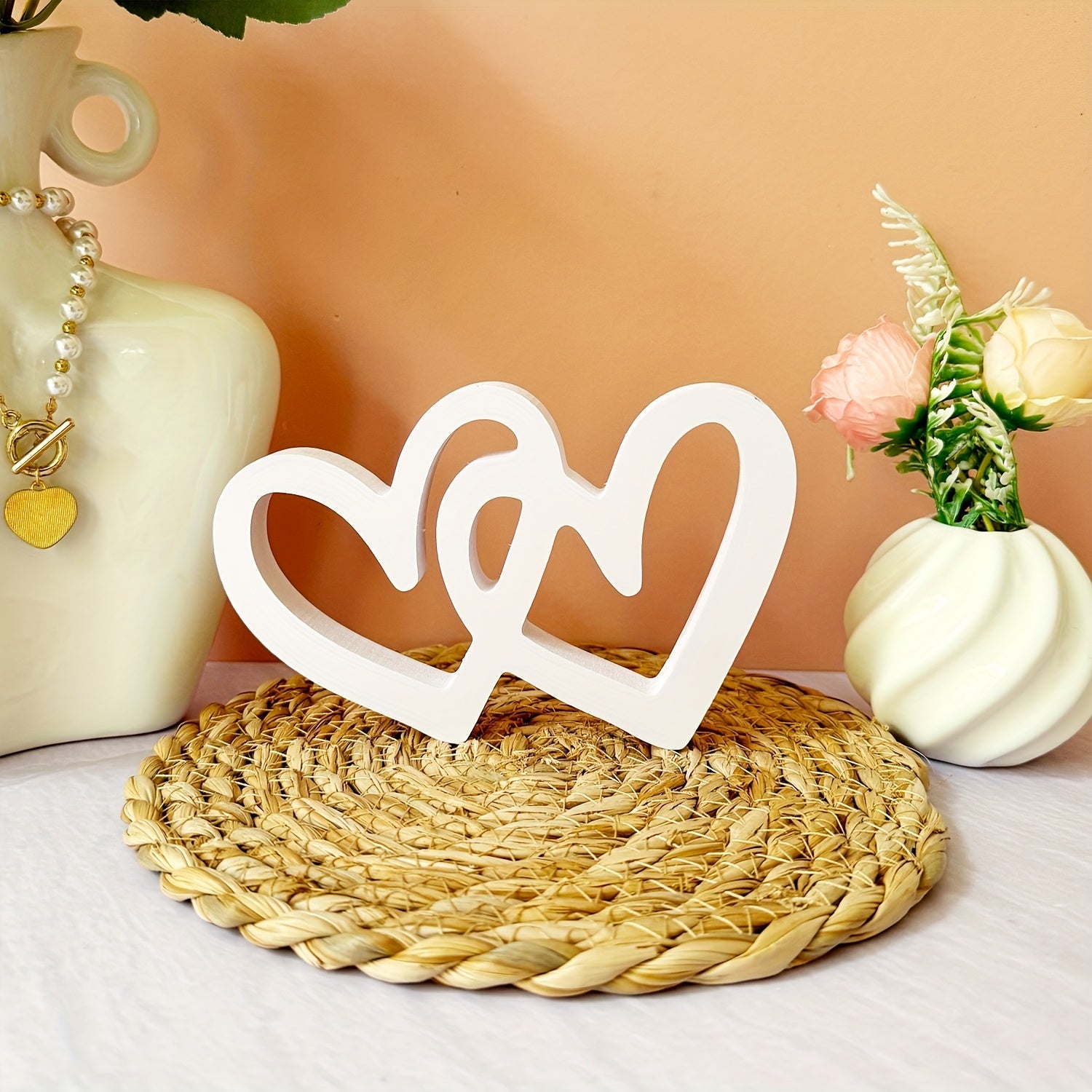 love heart table decoration