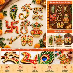 diwali pooja decoration wooden mdf cutout set