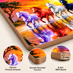 Vastu seven running horses painting for home
