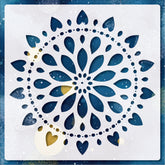 heart mandala painting stencil