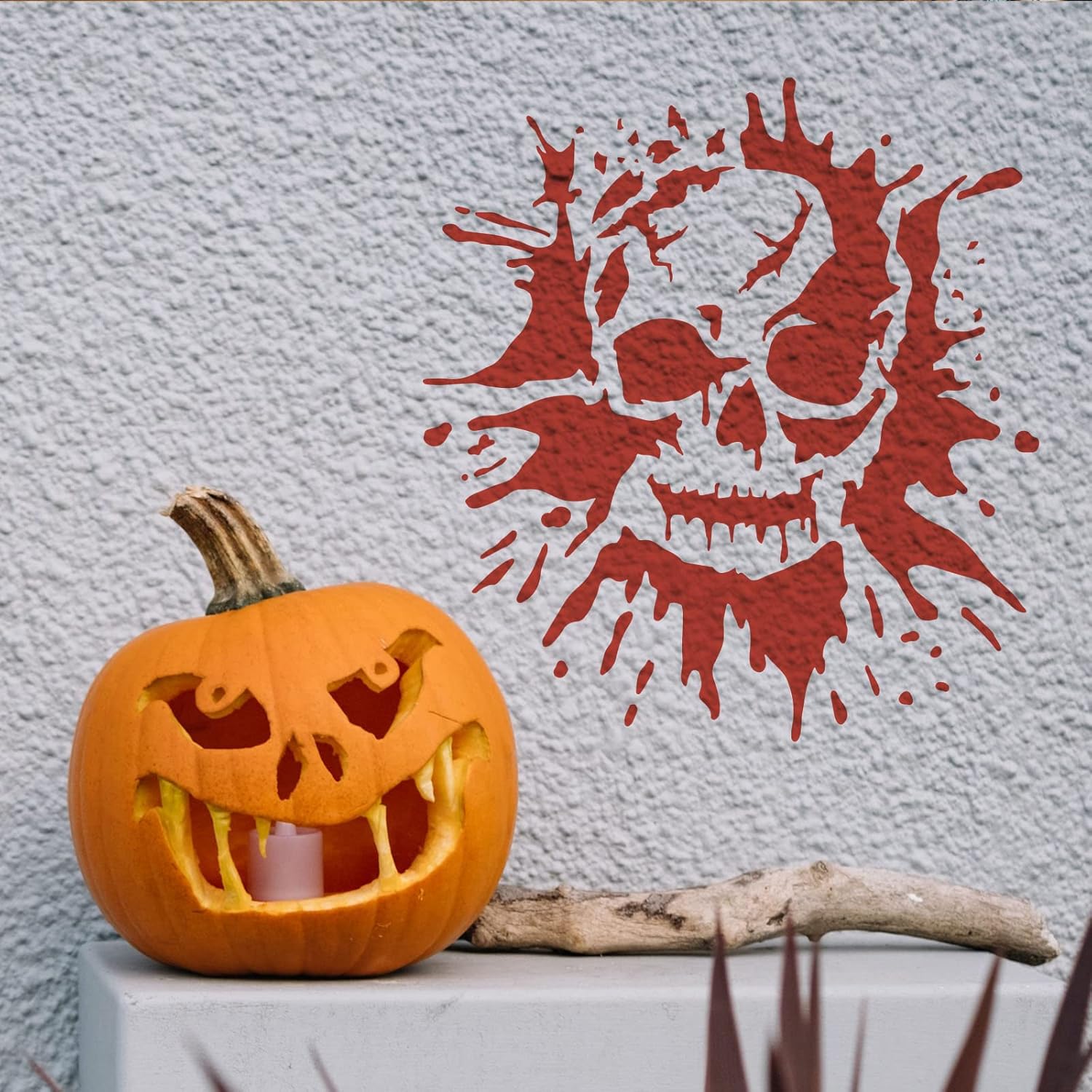 horror theme diy stencil art