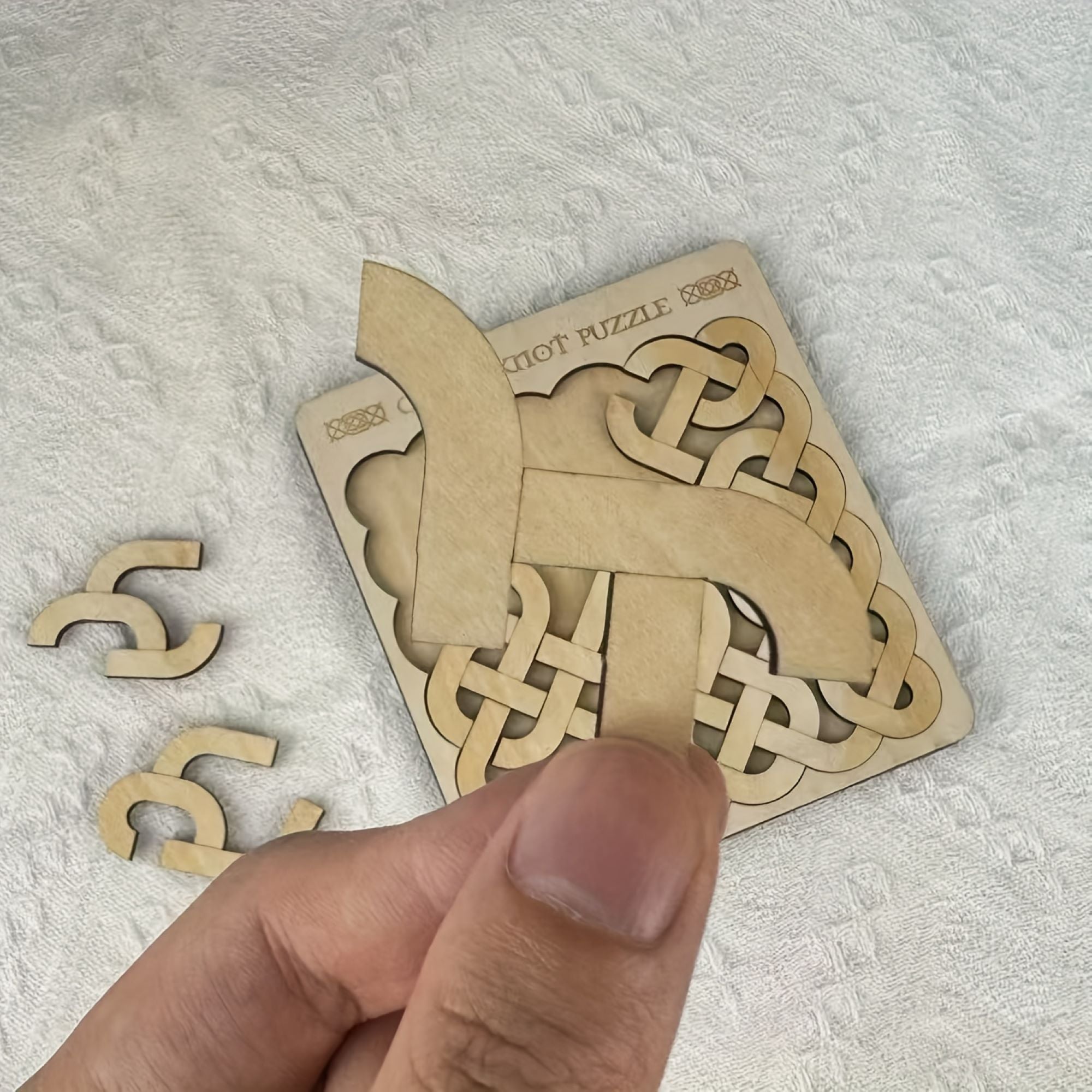 wooden thinking puzzle for brain exercise