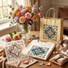 reusable floral mandala stencils for diwali rangoli designs