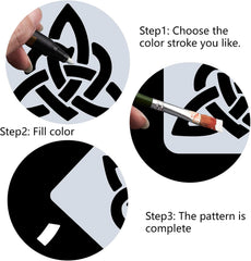 12x12 inch knot pattern stencil