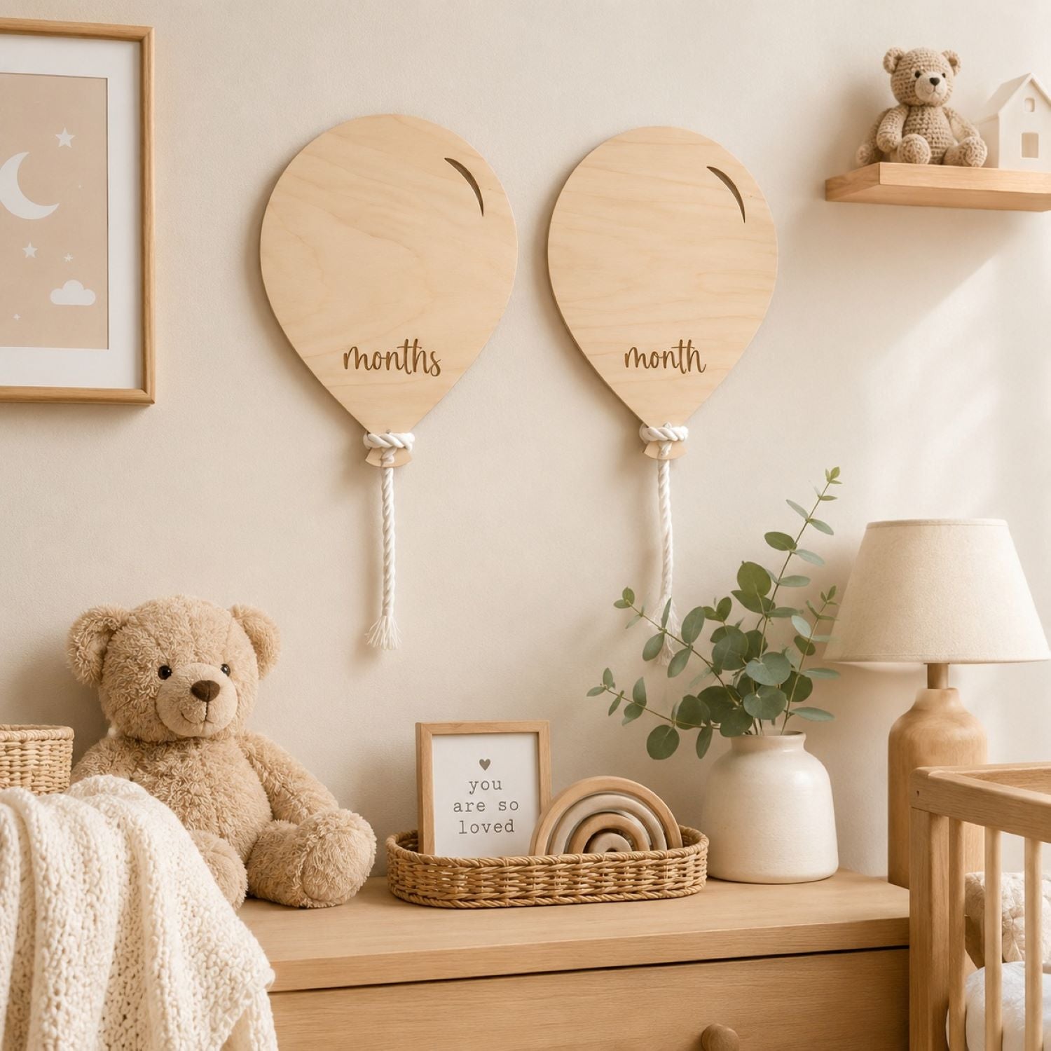 balloon shaped milestone boards