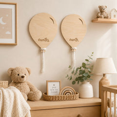 balloon shaped milestone boards
