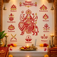 navratri stencil for wall painting