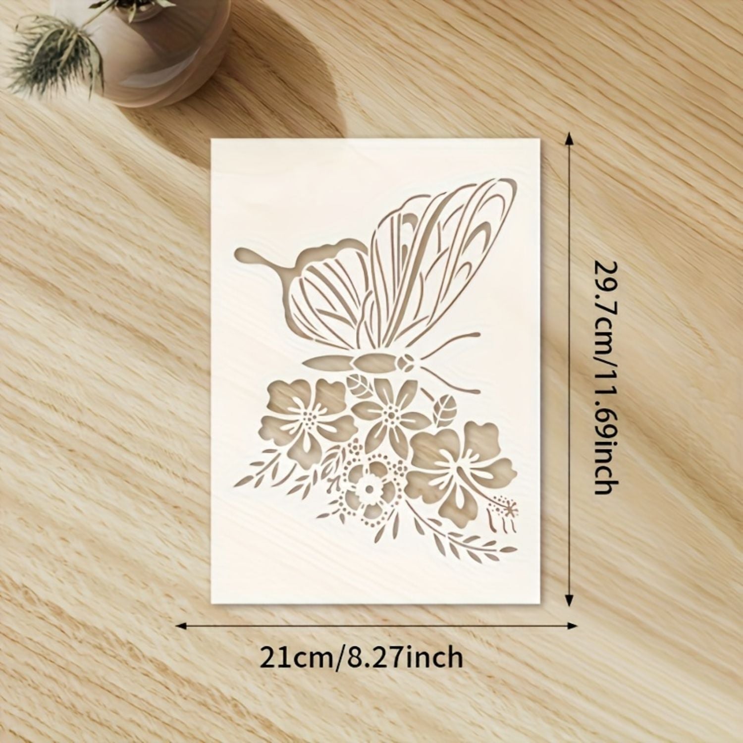 plastic butterfly stencil template