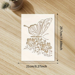 plastic butterfly stencil template