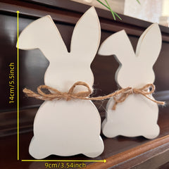 PVC wooden bunny ornament
