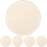 Set of round, beige paper doilies with cut-out patterns on a white background