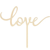 Cliths Wooden "Love" Cake Topper MDF Gift Boxed - Wedding, Valentine's, Food Safe & Paintable