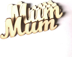 Cliths 25 Pcs Wooden ABC Letters MUM Letters for Mother's Day Decor, DIY Unfinished Wood Cutouts MDF Craft Ornaments